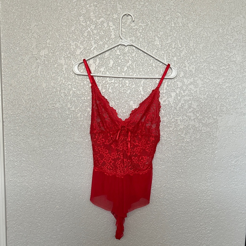 Red Lace Bodysuit